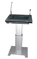 ils 22g. Novel lectern design with state-of-the-art features: borderless glass plate with multi-frame pulse recognition touch over 31 inch area