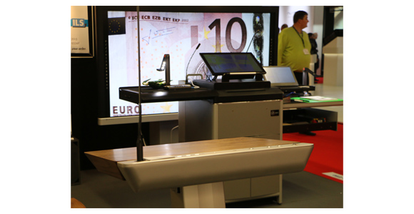 ILS24 lectern with HoverCam at ISE 2015